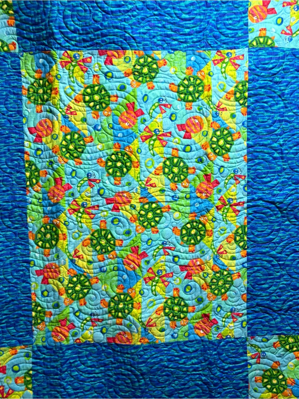 Sea Island Quilters small fish/ocean quilt